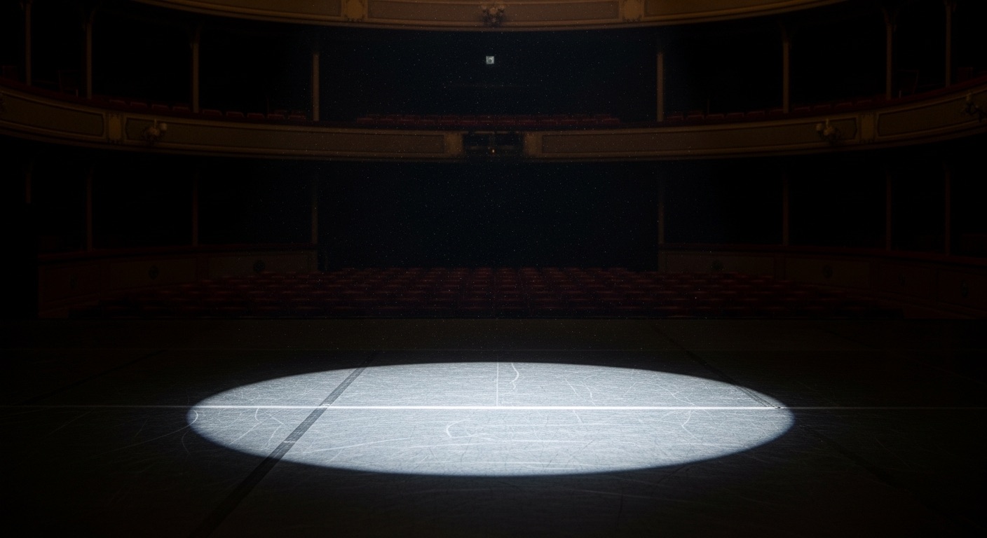 Escenario vacío con spotlight, esperando ser ocupado